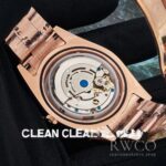 Rolex Sky Dweller Eye Catching Replica Watch Rose Gold Strap Silver Dial - Imagen 6