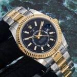 Rolex Sky Dweller Luxurious Replica Watch Silver And Gold Strap Silver Dial - Image 2