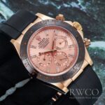 Rolex Daytona Glamorous Replica Watch Black Strap Silver Dial - Imagen 2