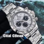 Rolex Daytona Glamorous Replica Watch Silver Strap Silver Dial - Imagen 2