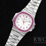 Patek Philippe Nautilus Eye Catching Replica Watch Silver Strap Gold Dial