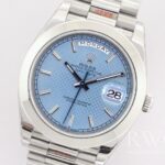 Rolex Day Date Dazzling Replica Watch Silver Strap Silver Dial