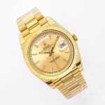 Rolex Day Date Classy Replica Watch Gold Strap Gold Dial