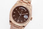 Rolex Day Date Replica Watch Rose Gold Strap Brown Dial – Bild 3