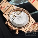 Rolex Daytona Replica Watch Black Strap Rose Gold And Silver Dial - immagine 6